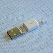USB, HDMI разъемы USB AM белый пластиковый кожух