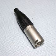 XLR (Cannon) разъемы XLR 3M, на кабель, черный d=3-6.5мм
