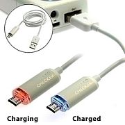 Шнуры для мобильных устройств USB to MicroUSB Red/Blue LED c