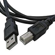 Компьютерные шнуры USB-B M  USB-A M 1.5m black (S
