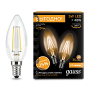 Лампы светодиодные 103801105P Лампа Gauss Filament Свеча