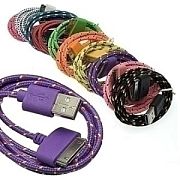 Шнуры для мобильных устройств USB to iPhone4 Round braid 1m