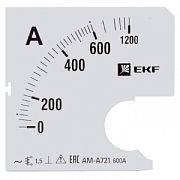 Аксессуары для приборов измерительных Шкала сменная для A721 600/5А-1.5 PROxim