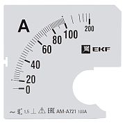 Аксессуары для приборов измерительных Шкала сменная для A721 100/5А-1.5 PROxim