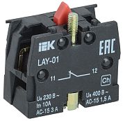 Аксессуары для постов кнопочных и арматуры светосигнальной Блок контактный 1р для LAY5 IEK BDK11