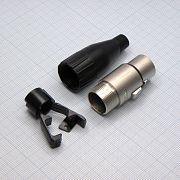 XLR (Cannon) разъемы XLR 4F, на кабель, черный d=3-6.5мм