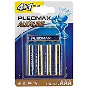 Элементы питания, ЗУ и аксессуары для фонарей C0021218 Батарейки Pleomax LR03-4+1BL