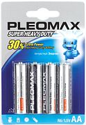 Элементы питания, ЗУ и аксессуары для фонарей G0005543 Батарейки Pleomax R6-4BL SUPER